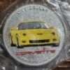 Image 1 : RARE!!! COLLECTOR'S EDITION!!! GM 100th Anniversary Chevrolet Corvette Z06 Light-Up $1 Coin