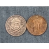 Image 1 : Two 1 Oz Copper Rounds - One Featuring Liberty & One Featuring A Pirate Skull & Ship