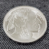 Image 2 : One Troy Ounce .999 Fine Silver Indian Head Buffalo Round