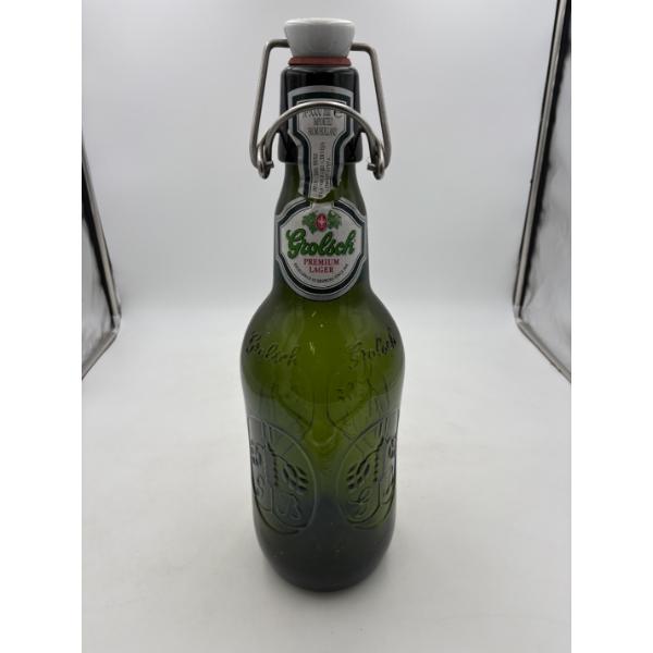 Vintage GROLSCH Green Empty Beer Bottle w/Porcelian Swing Top Lid - 21" TALL - 