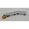 Image 3 : TOY COLLECTIBLE TRACTOR TRAILERS - 4 Pcs - YELLOW FREIGHT BY WINROSS - TANDEM HITCH INCLUDED