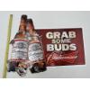 Image 2 : Large Budweiser ' Grab Some Buds' Advertising Metal Sign Approx. 22"x18"