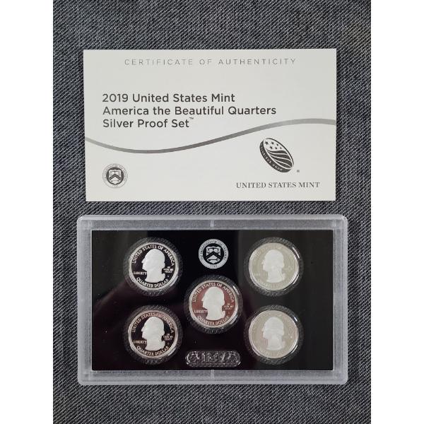 2019 United States Mint America The Beautiful Silver Proof Set in Original Packaging ~ 99.9% SILVER!