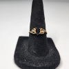 Image 1 : Gorgeous Vintage 10K Yellow Gold Ring with Onyx Stone & Heart Details - Size 6.5 - TW: 1.6g