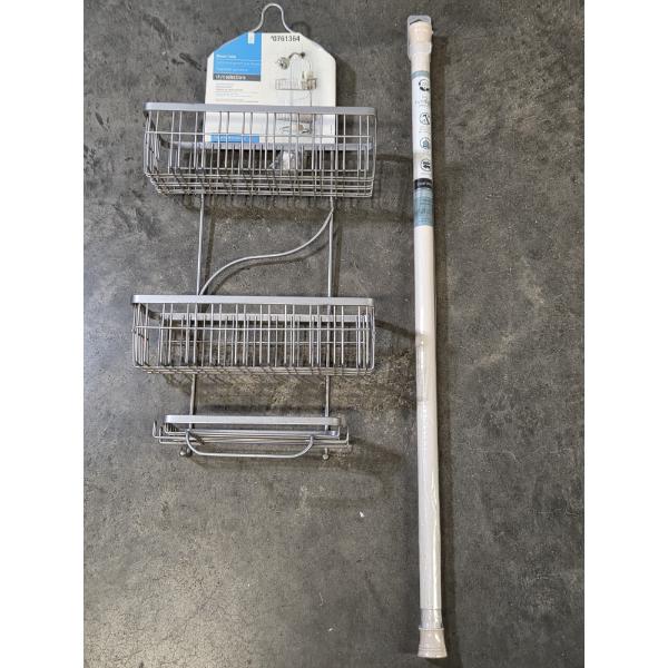 New Shower Caddy And Tension Rod