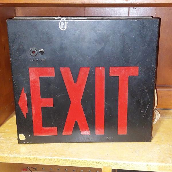 As Shown - Electric Exit Sign - See Pics