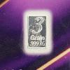 Image 2 : 3-grain .999 Fine Silver Bar produced by Benchmark Strategic Metals, featuring a Purple Lava Design