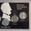 Image 3 : Wartime Coin Collection: Collection Slab of Five 1943 Lincoln Steel Cents 