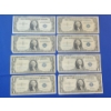 Image 1 : (8) U.S. Blue Seal $1 Silver Certificates: Series 1935 F, D, E 
