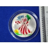 Image 2 : 1999 Uncirculated American Silver Eagle 1 oz .999 Fine Silver Colorized in Capsule w/ COA