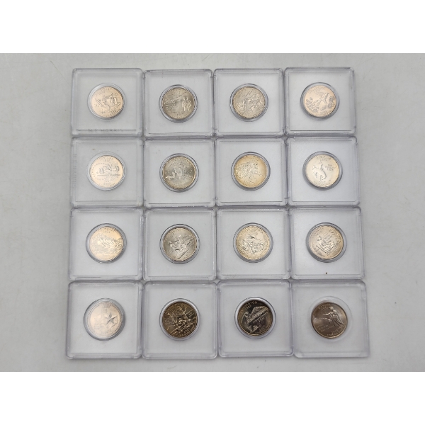 (16) Assorted U.S. State Quarters in Cases - FV: $4.00