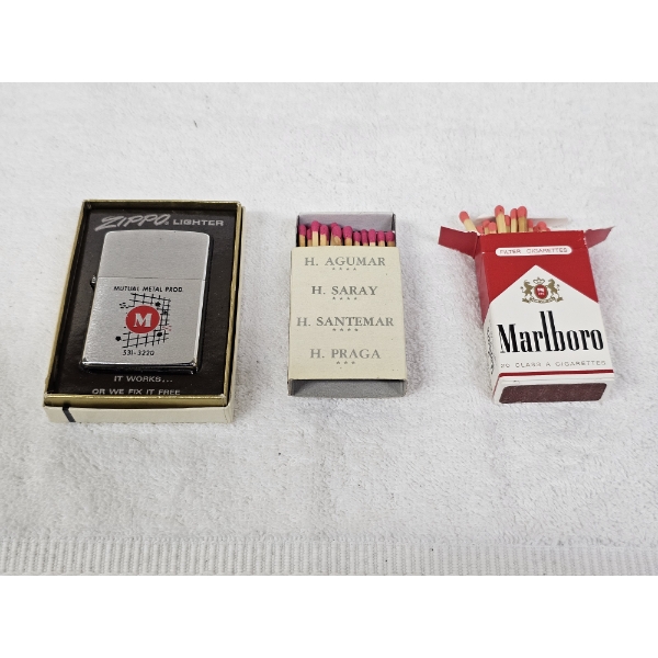Vintage Lot of Lighter and Matchboxes - 3 Total!!!