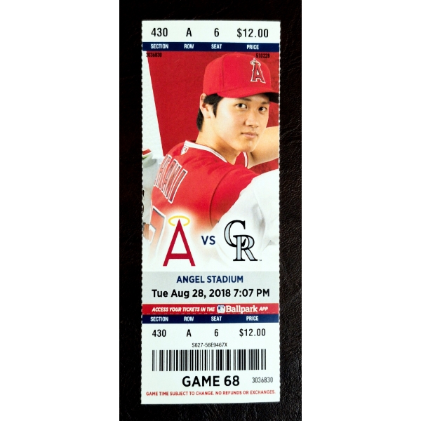 Investment Opp --- Mint Gem Unused Shohei Ohtani 1st Season 1st Photo Ticket - SEE DETAILS