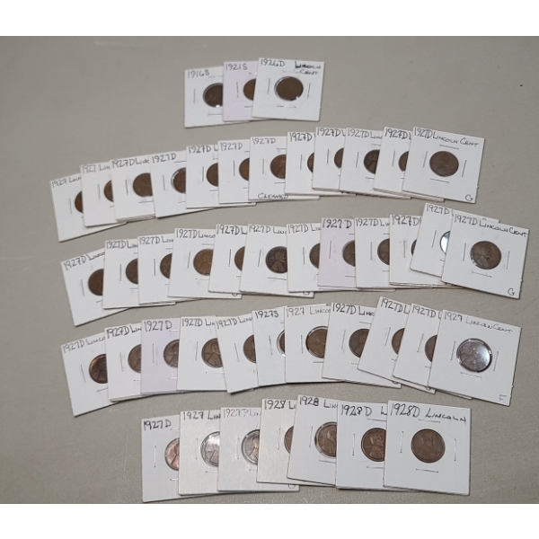 Assorted 1920's United States Lincoln Wheat Cents - Face Value: $0.45