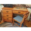 Image 1 : 4 Drawer Maple Desk  45 x 19 x 31  With Chair