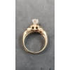 Image 5 : Women's 14K Gold Ring With Diamonds - Size 6 - Weight: 8.6g