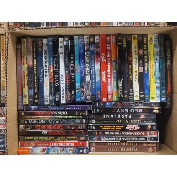 Full Box Of Movie Dvd's - Large Quantity, See Photos For Selections Included