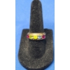 Image 1 : Women's 10K Gold Ring With Multi-Colored Stones & Heart Design On Side - Size: 6 - Weight: 3.0g