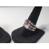 Image 3 : 4 Assorted Sterling Silver Rings - Sizes 7-8 - TW: 14.9g