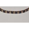 Image 4 : Sterling Silver Vermiel 7.5" Tennis Bracelet Featuring Blue & White Gemstones - Weight: 9.5g