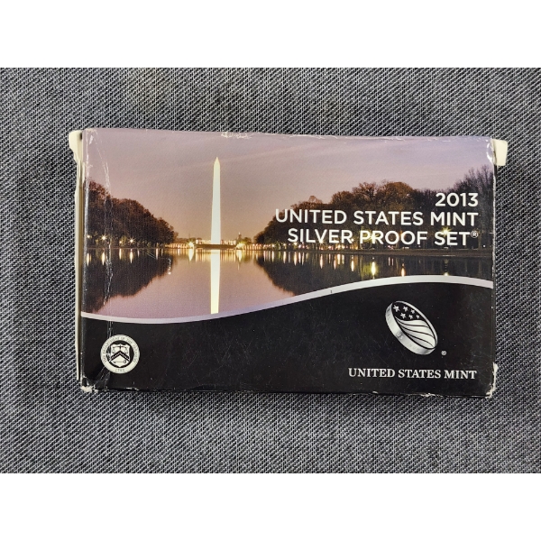 2013 United States Mint Silver Proof Set Featuring $1.85 Face Value in 90% Silver Coins ~ 