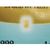 Image 2 : Benchmark Strategic Metals 1/8 Grain .999 Fine Gold Bar Encased in Protective Card 