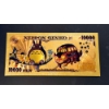 Image 2 : Pure 24k .999 Gold Foil "NIPPON GINKO" My Neighbor "TOTORO" Note - Mint Condition - NEW SERIES - 1/4