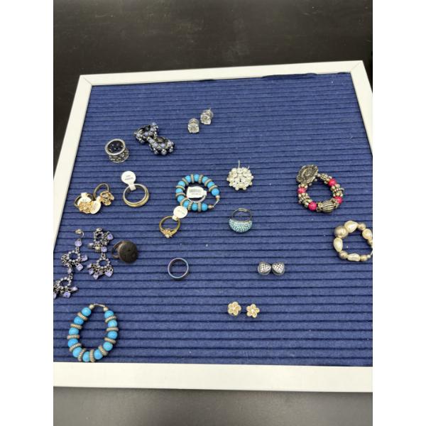 Assorted Costume Jewelry - Earrings - Rings - Bracelets - Etc.