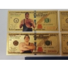 Image 2 : x4 Assorted WWE Legends $100 999999 24K Gold Foil Banknotes Set w/ CoA