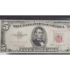 Image 3 : United States Series 1953 B Red Seal $5 Bank Note With Smith And Dillon Signatures