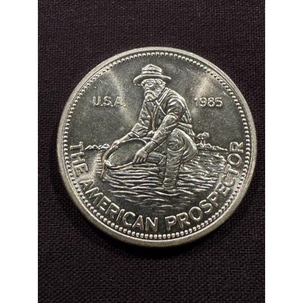 Rare 1985 Engelhard American Prospector One Troy Ounce .999 Fine Silver Coin
