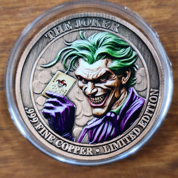 Limited Edition The Joker One Troy Ounce .999 Fine Copper Round ~ "Let's Put A Smile On That Face"