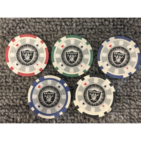 NFL Las Vegas Raiders Poker Chips - Full Set - Mint Condition