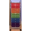 Image 1 : Rolling 10 Drawer Cart - 13"x15.5"x38" - 2 of 2
