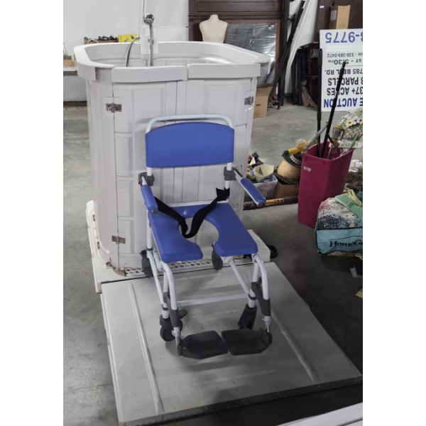 Like New Shower Bay Portable Shower And Shower Wheelchair! 