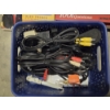 Image 2 : Large Box Of Food Storage Containers, Board Games & AC Power Cords