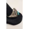 Image 3 : Sterling Silver Vintage Native American Navajo Ring With Turquoise - Size 11 - Weight: 14.2g