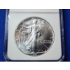 Image 2 : 1991 $1 Silver American Eagle 1 oz Fine Silver Graded MS 69 by NGC