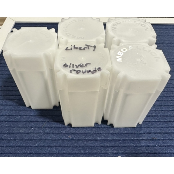 (5) Heavy Duty Round Holders - Great for Copper, Silver, or Gold!