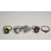 Image 1 : (5) Women's Sterling Silver Rings - All Size 9 - Total Weight: 18.1g
