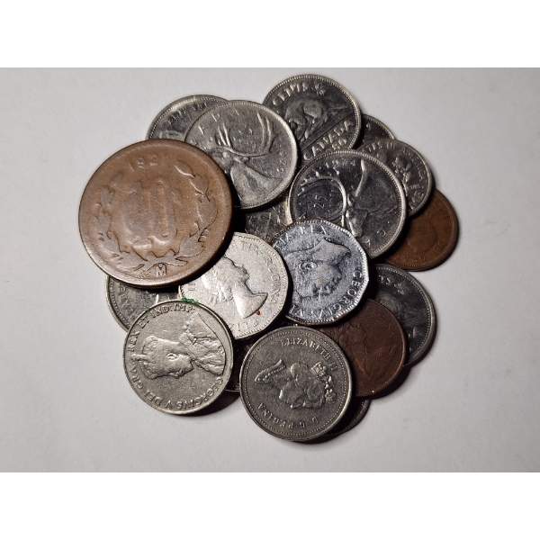Nice Assorted Lot of World Coins Featuring 1921 Mexican Coin ~ SOME COINS OVER 100 YEARS OLD!