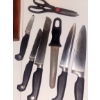 Image 3 : Kitchen Maple Knife Block with Knives - See Pics