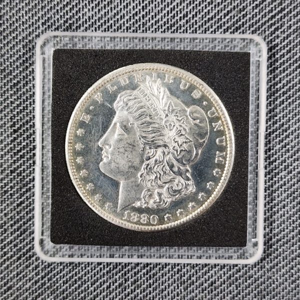 1880-S United States 90% Silver Morgan Dollar in Protective Case ~ SAN FRANCISCO MINT!