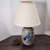 Image 1 : Nice 1986 Rowe Pottery Works Crock Lamp Ft. Beautiful Bird Painted On Side ~ With Shade