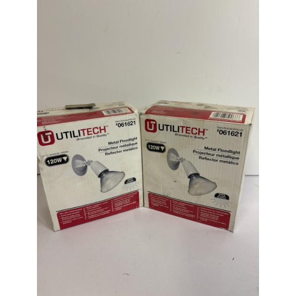 Utilitech Metal Floodlights - 2 in Box with Instructions - 120W