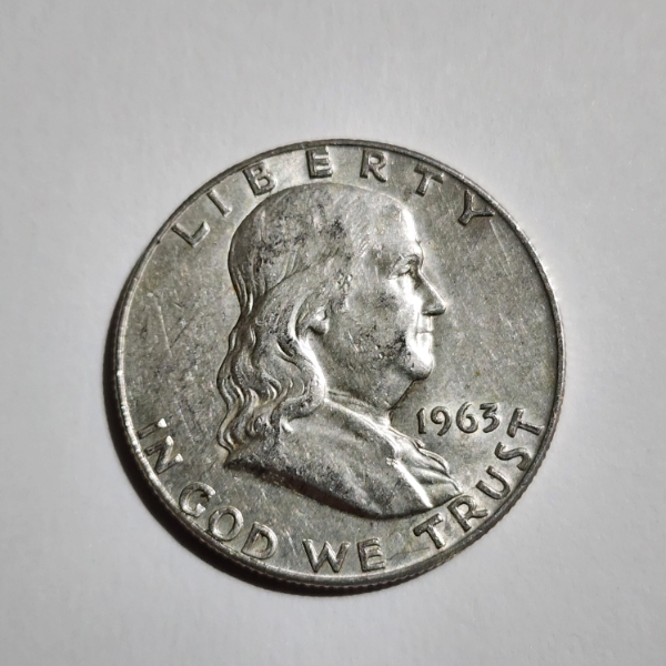 1963-D United States 90% Silver Franklin Half Dollar ~ Beautiful Coin!