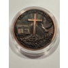 Image 2 : Jesus Christ Son of God Challenge Coin - Jesus Saves - Beautiful Coin In Protective Holder - Mint