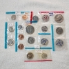 Image 1 : Lot of Assorted U.S. Coins from Uncirculated Coin Set - Includes a 1962 90% SILVER DIME! 