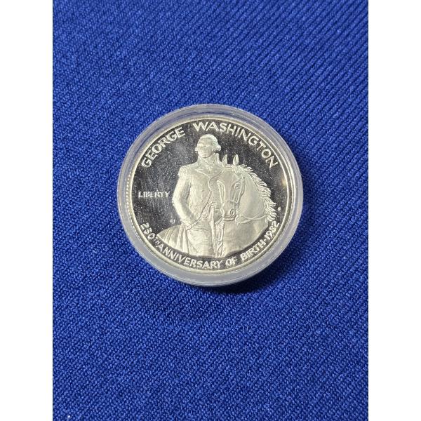 1982-S George Washington 250th Anniversary Commemorative Silver Half Dollar in Capsule