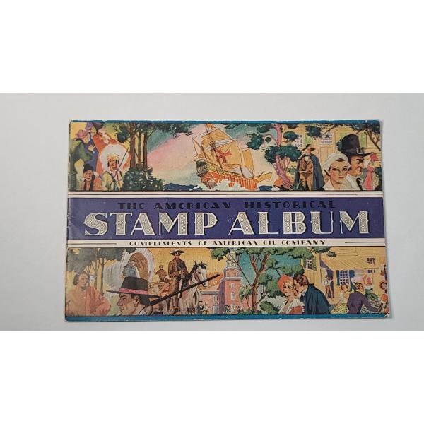 Vintage American Historical Stamp Promotional Album Issued By American Oil Company (Amoco)